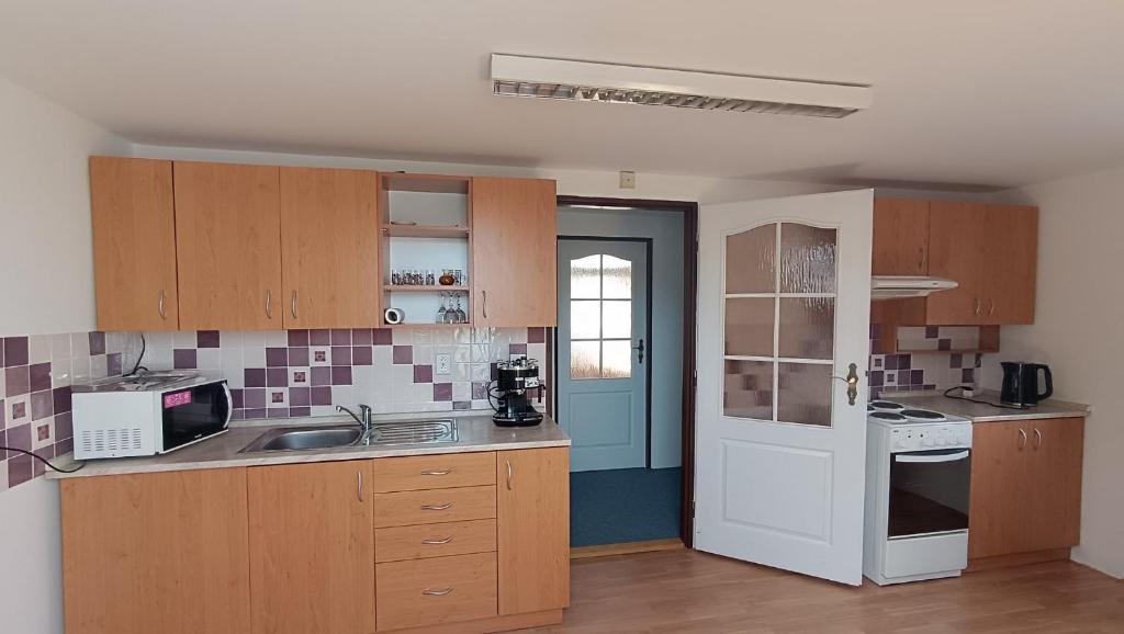 Kuchyň nebo kuchyňský kout v ubytování Apartment Vcelakov