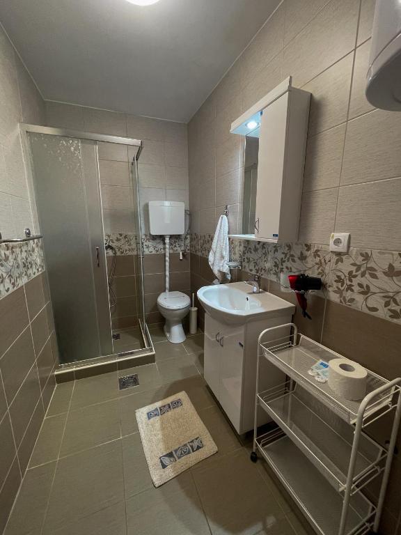 Koupelna v ubytování Apartmani Vera