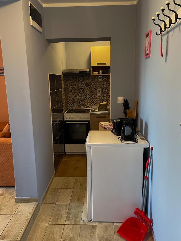 Kuchyň nebo kuchyňský kout v ubytování Apartmani Vera