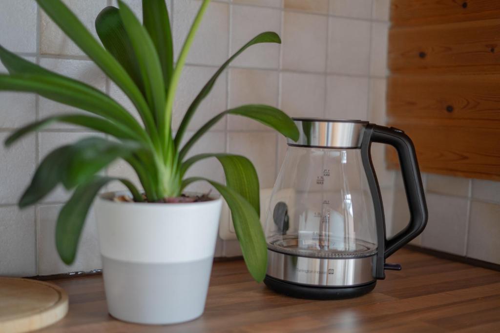 Príslušenstvo na prípravu kávy alebo čaju v ubytovaní S.A.W. Rooms