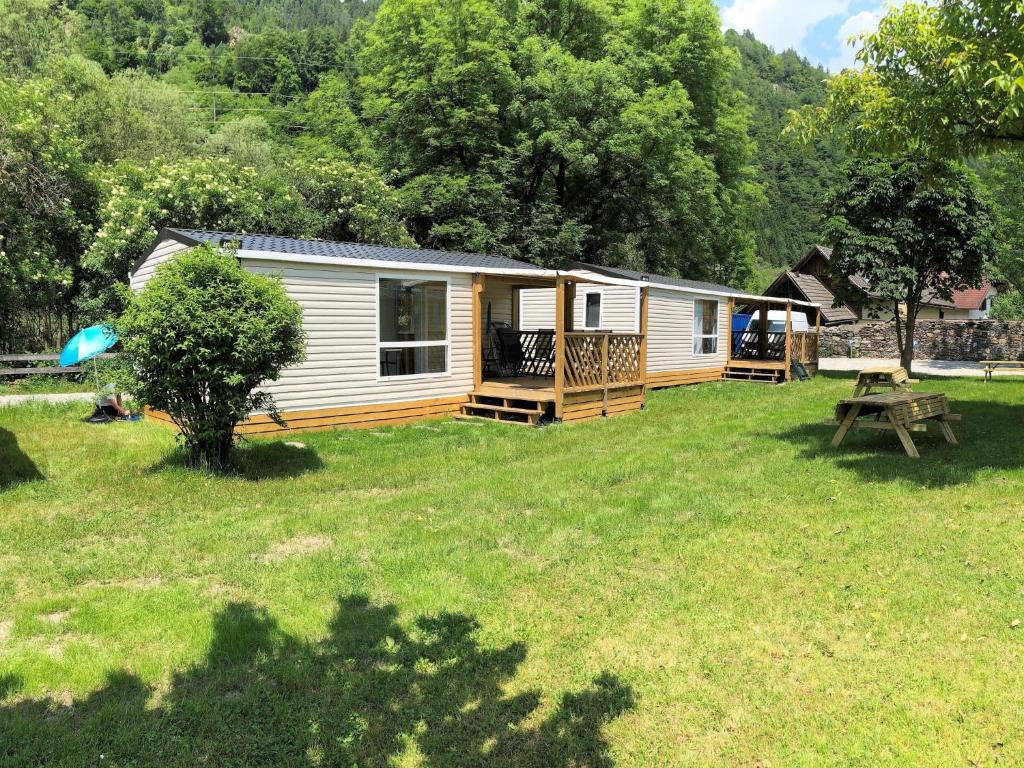 Zahrada ubytování Mobile Home an der Drau
