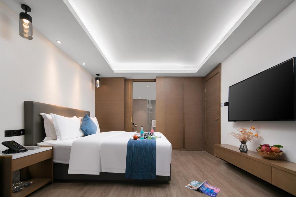 TV a/nebo společenská místnost v ubytování Changsha Zealandia Serviced Apartment