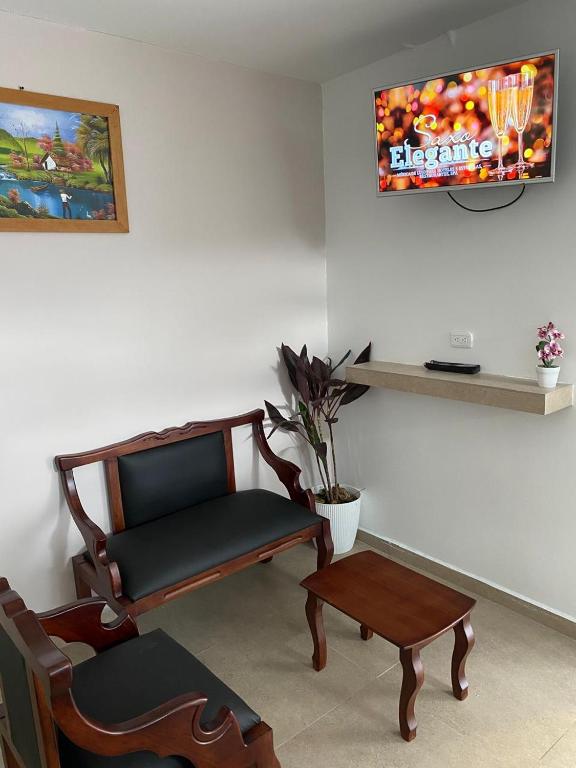 TV a/nebo společenská místnost v ubytování Casa Gaviota Dorada