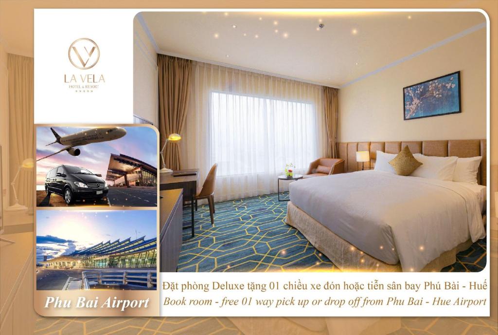 Package Deluxe Room with transfer to Phu Bai - Hue airport (1 way - 4 seats car)