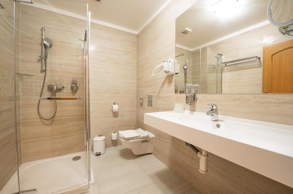 Koupelna v ubytování Hotel Belcredi