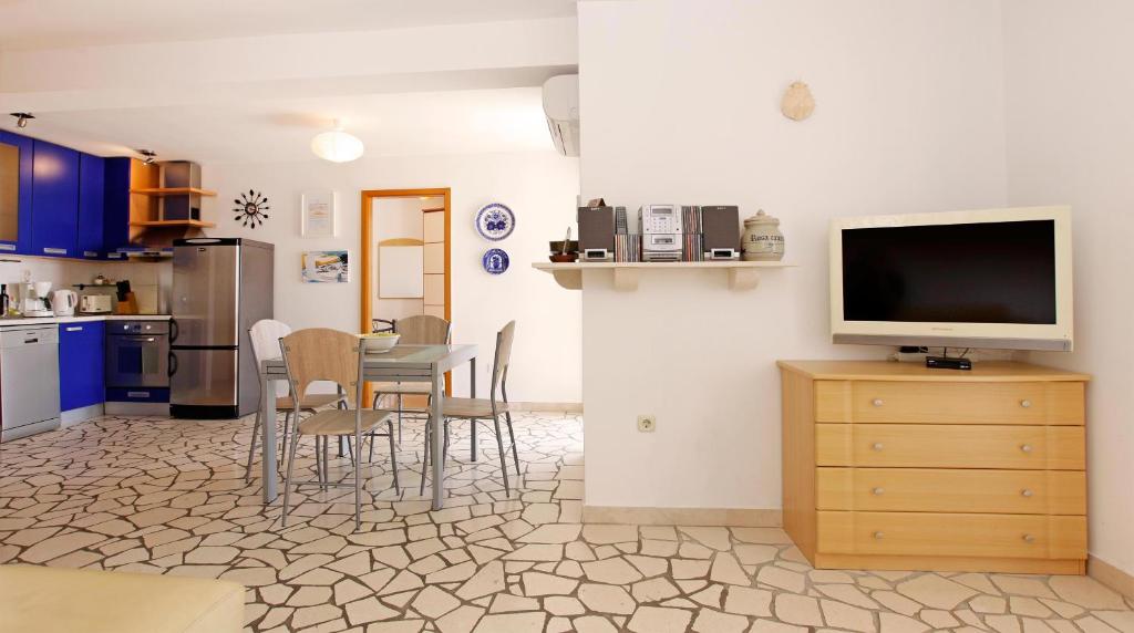 Kuchyň nebo kuchyňský kout v ubytování Apartments Mel