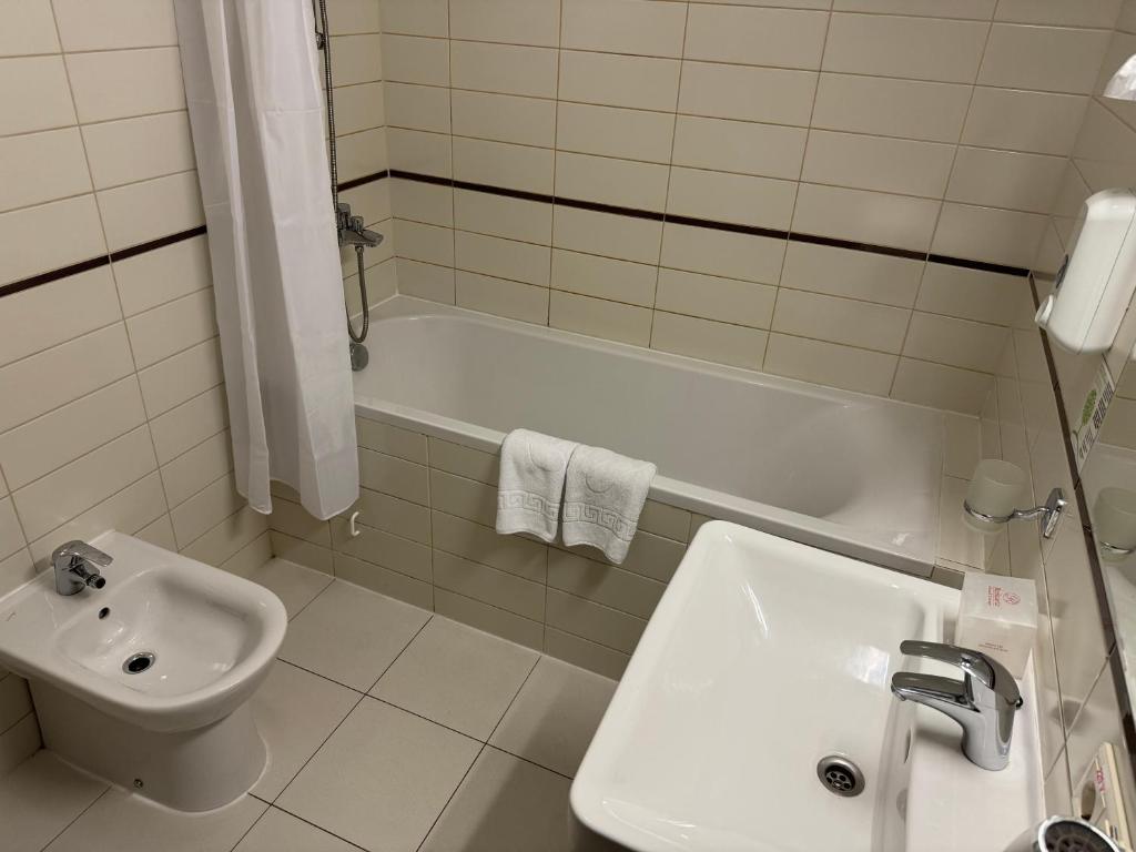 Koupelna v ubytování VitaPark Carpaty