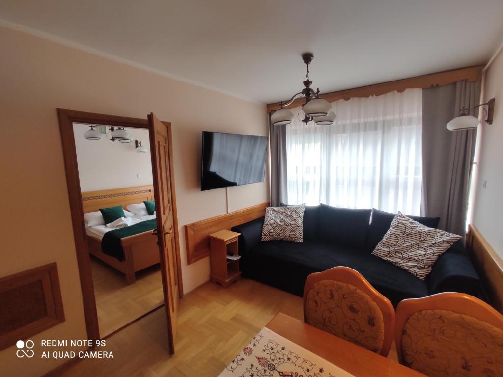 Televízia a/alebo spoločenská miestnosť v ubytovaní Pokoje Gościnne Zakopane
