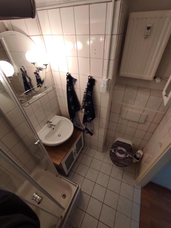 Koupelna v ubytování Plöner Ostblick