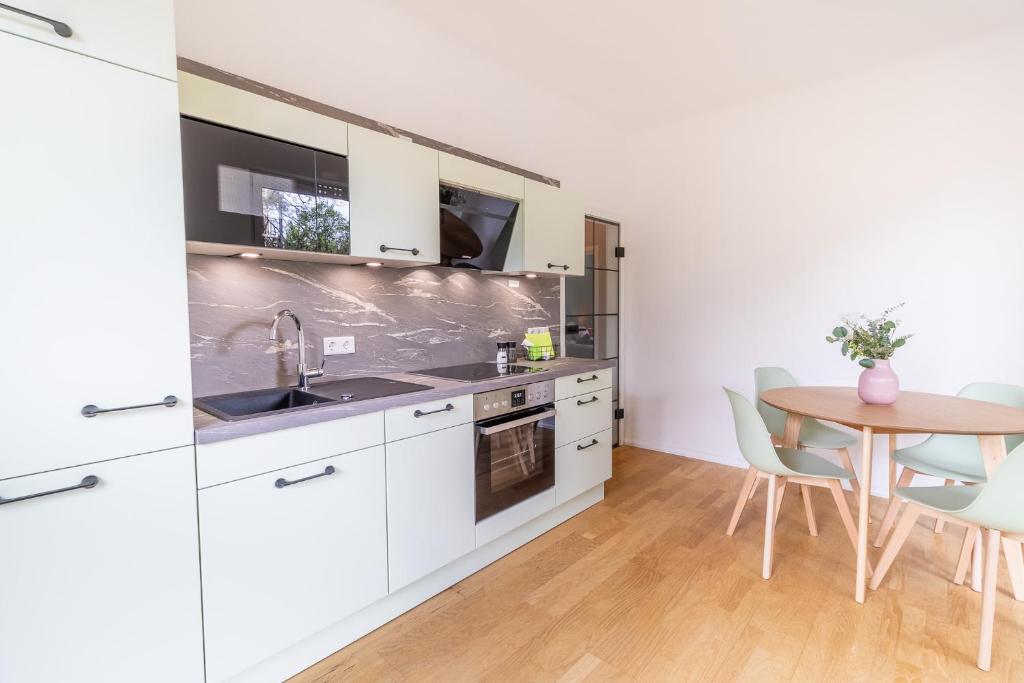 Dresden City Apartment tesisinde mutfak veya mini mutfak