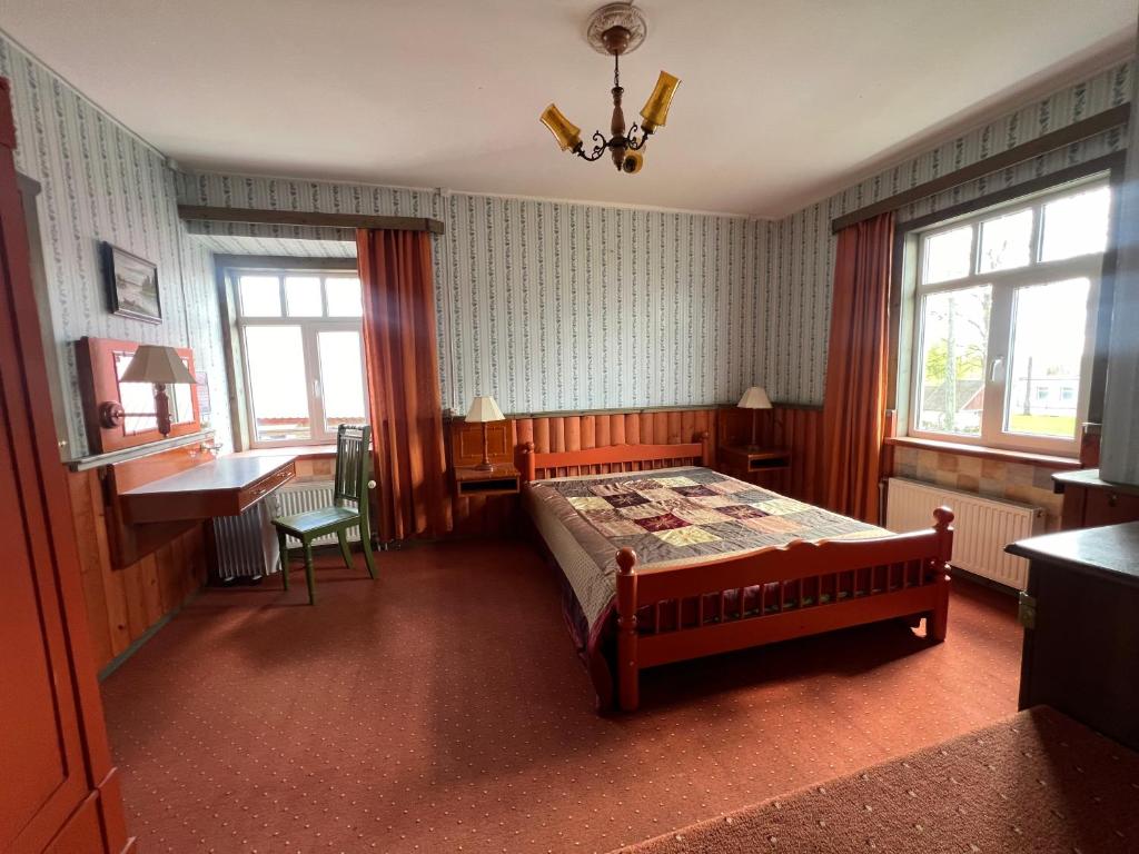 Postel nebo postele na pokoji v ubytování Janune Kägu