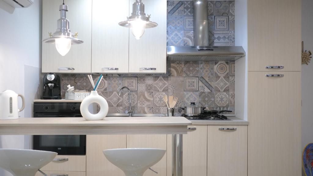 Dapur atau dapur kecil di Dimora del Pescatore - Holiday House