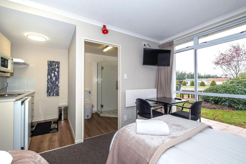 Kuchyň nebo kuchyňský kout v ubytování Methven Nest Apartment