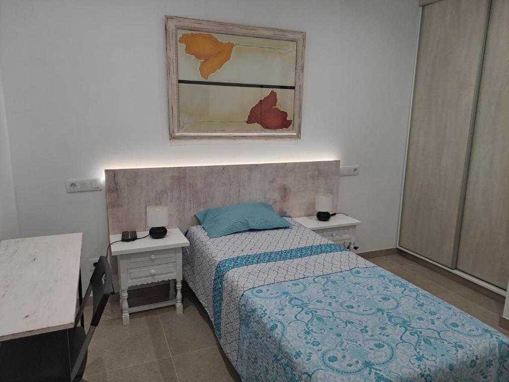 Postel nebo postele na pokoji v ubytování Agradable Casa Rural