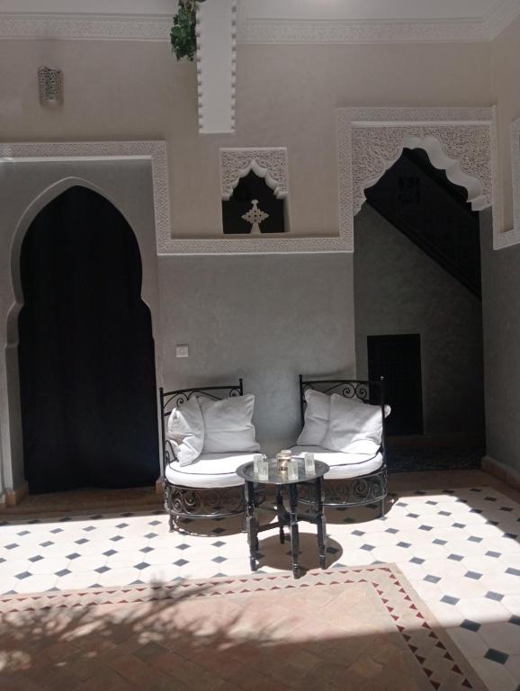 Posezení v ubytování Le riad de l'étoile ocre - COTG