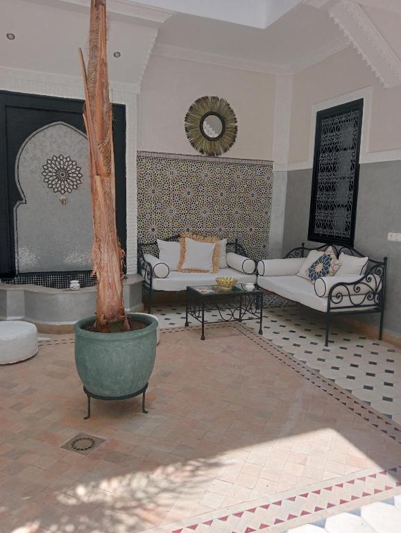 Posezení v ubytování Le riad de l'étoile ocre - COTG
