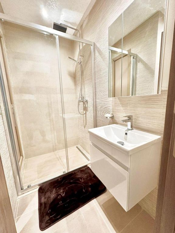 Koupelna v ubytování Charmant Appartement à Hammamet- Résidence Bousten 2