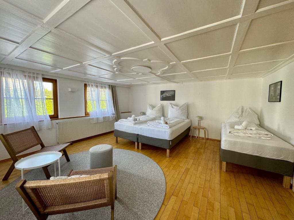 Postel nebo postele na pokoji v ubytování Charmantes Bauernchalet Alois