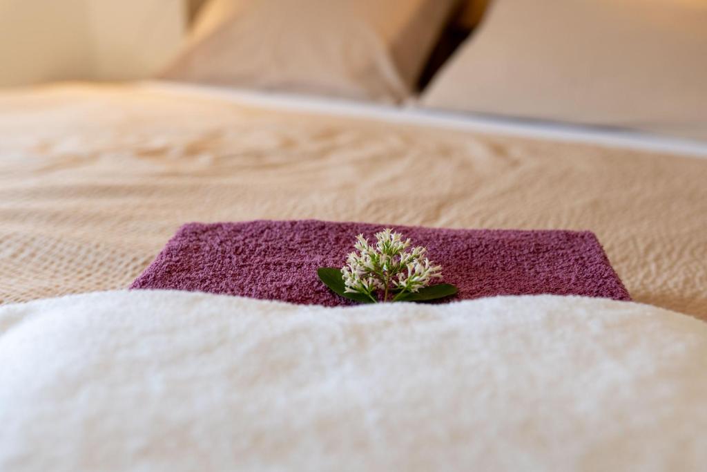 Postel nebo postele na pokoji v ubytování PAPI Apartmán