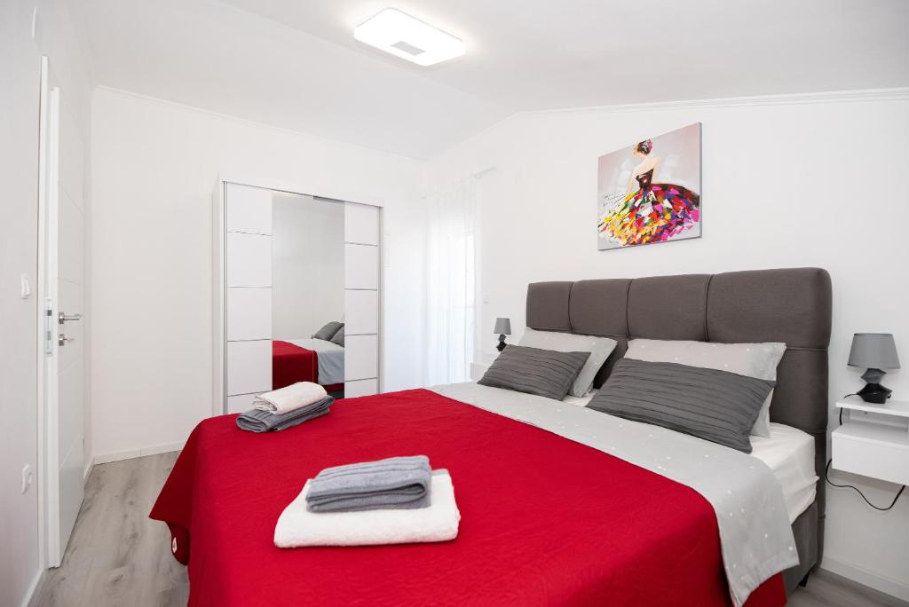 Postel nebo postele na pokoji v ubytování Il Dono Del Mare - Island Iž