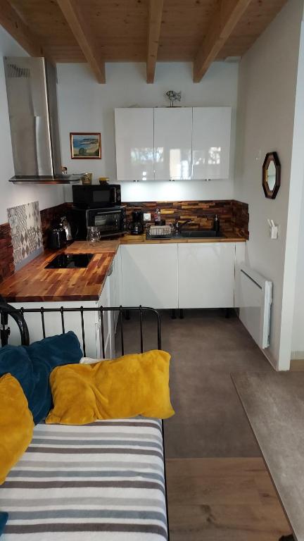 Kuchyň nebo kuchyňský kout v ubytování Duplex Sables d'Or