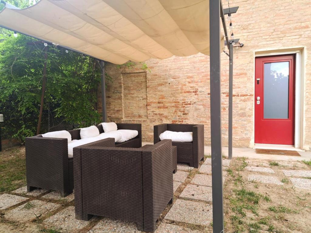 Patio nebo venkovní prostory v ubytování B&B Ca Rossa