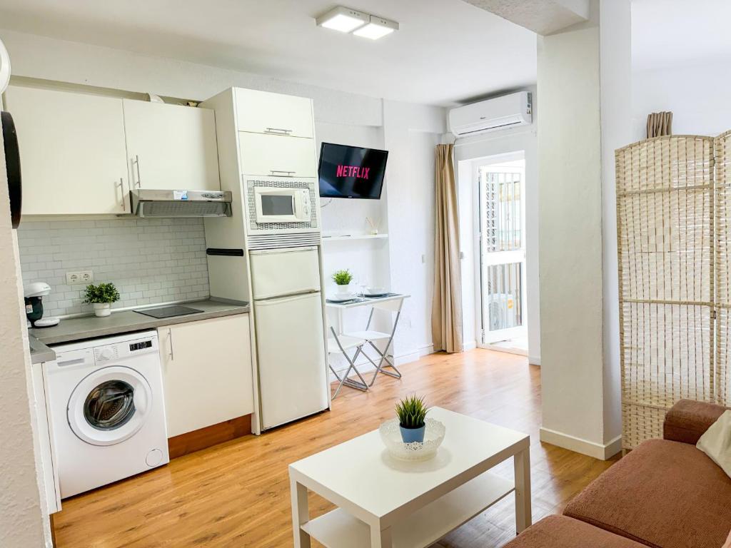 Kuchyň nebo kuchyňský kout v ubytování Carvajal Beach ComoTuCasa