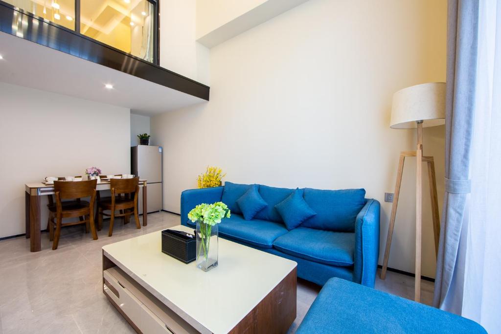 Posezení v ubytování Serveyou International Apartment - Free Airport Pickup & Free Canton Fair Shuttle Bus