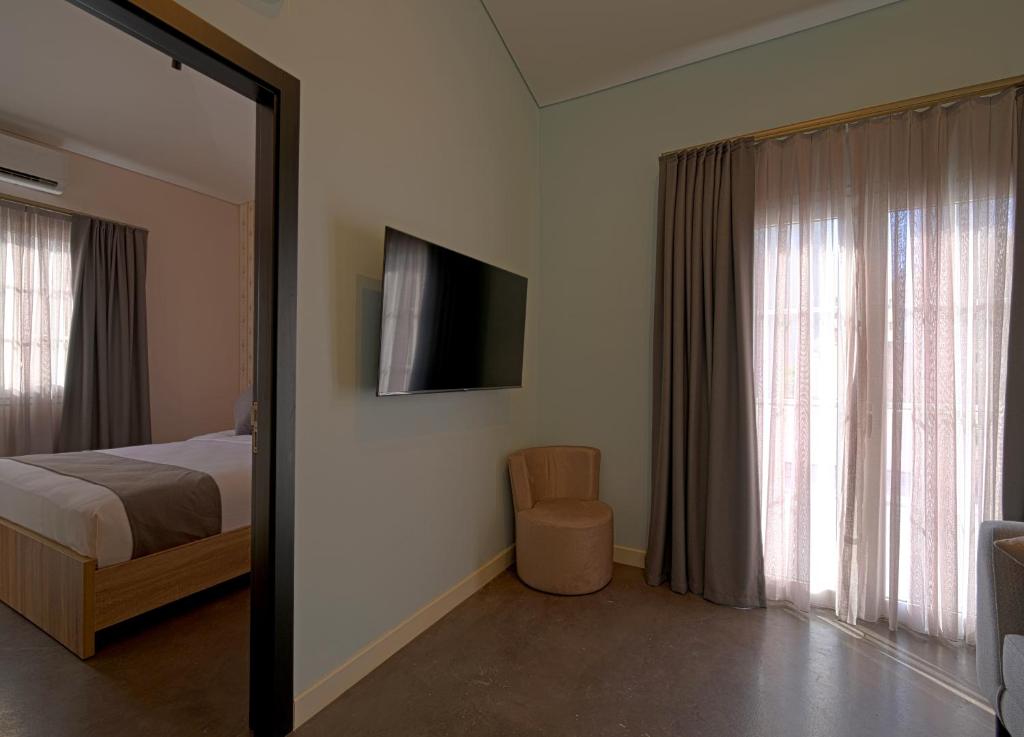 TV a/nebo společenská místnost v ubytování Comfy apart hotel