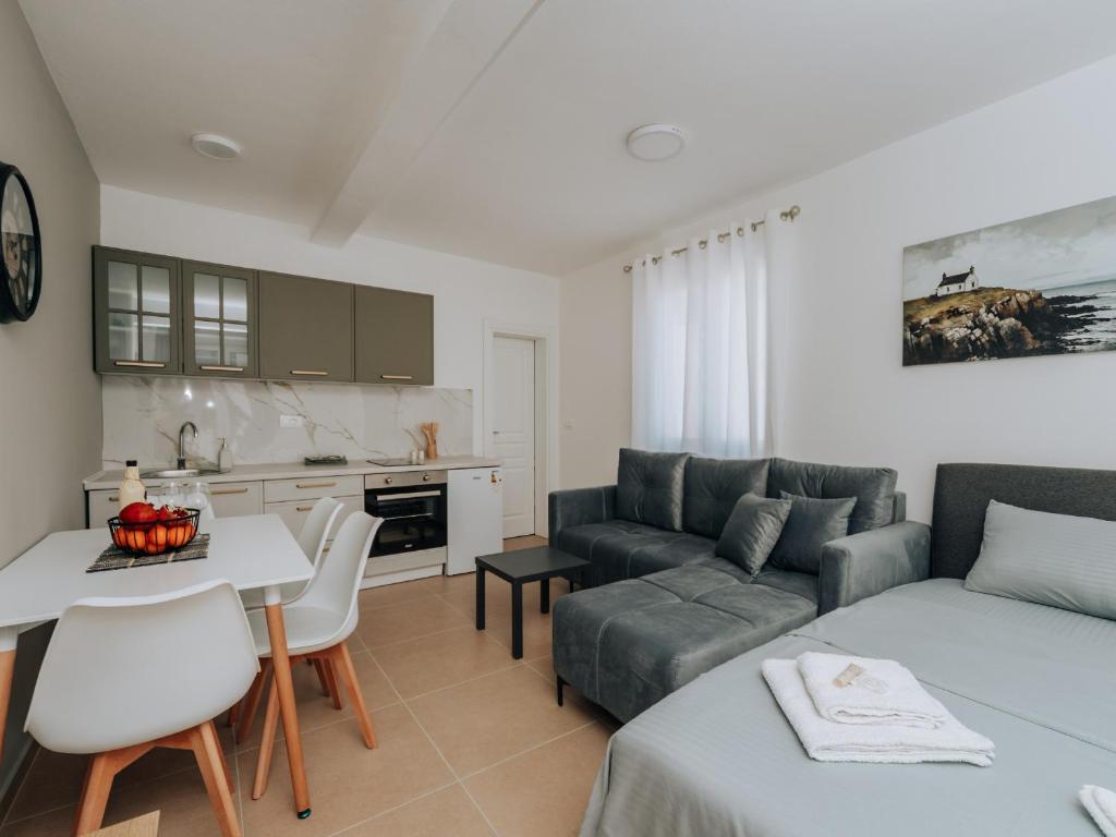 Kuchyň nebo kuchyňský kout v ubytování Apartments Milivojevic