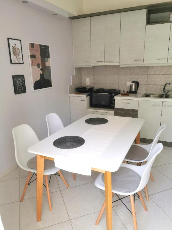 Kuchyňa alebo kuchynka v ubytovaní Lefkada SunCentral Apartments