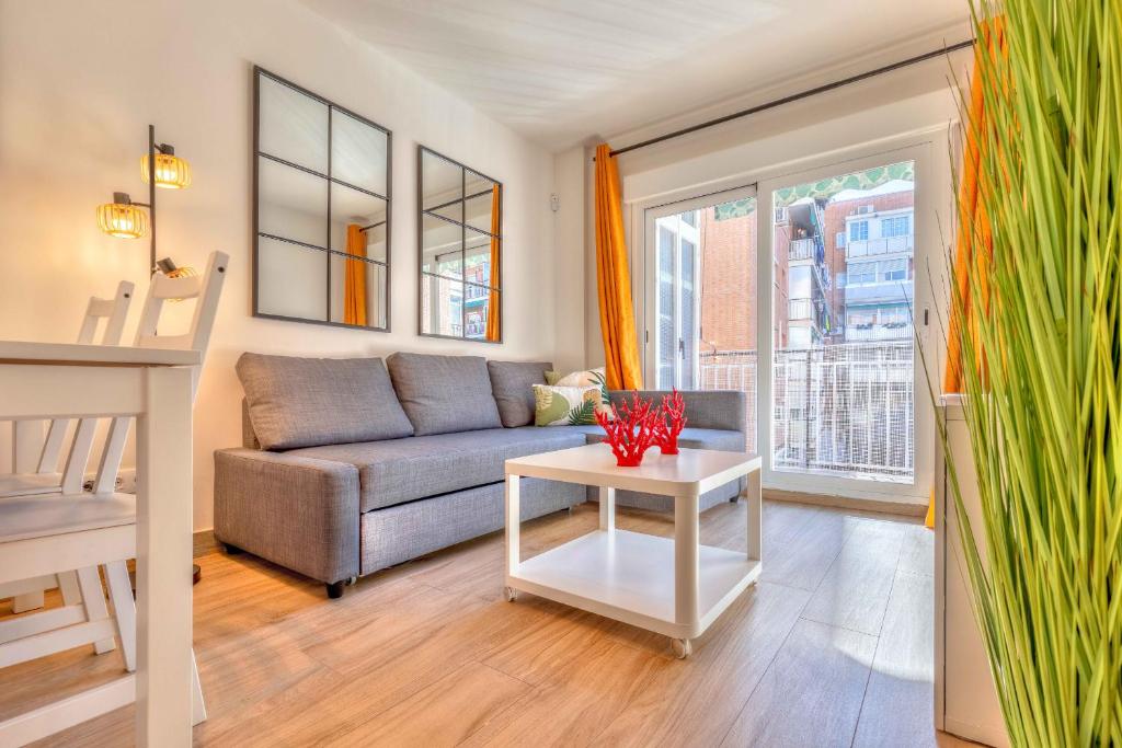 Khu vực ghế ngồi tại Apartamento Metropolitano II en Madrid