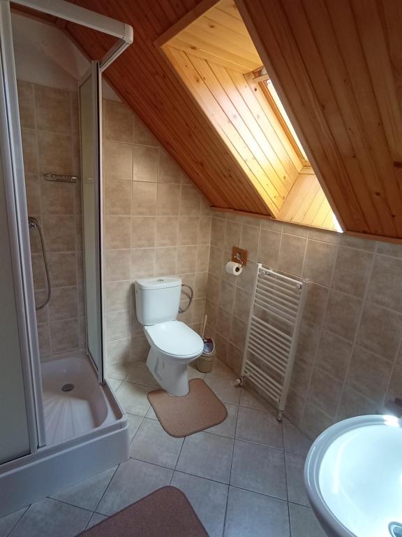 Koupelna v ubytování Apartments Ľubka