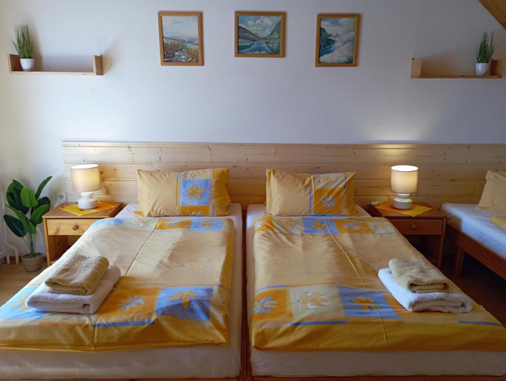 Postel nebo postele na pokoji v ubytování Apartments Ľubka