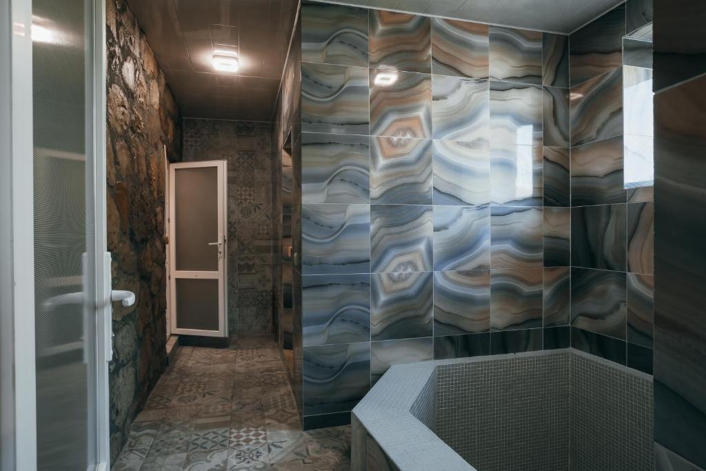 Koupelna v ubytování Guest House Бескид