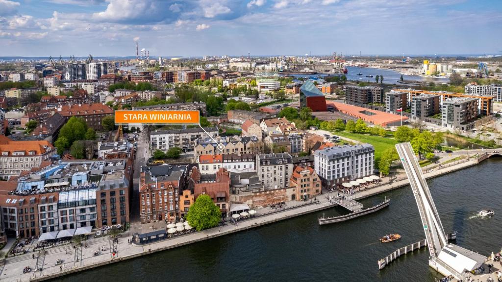 Výhľad na mesto Gdansk alebo výhľad na mesto priamo z apartmánu