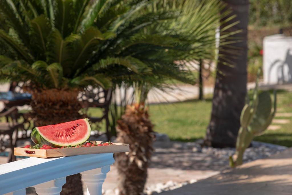 A garden outside Villa Dimitris Apartments & Bungalows
