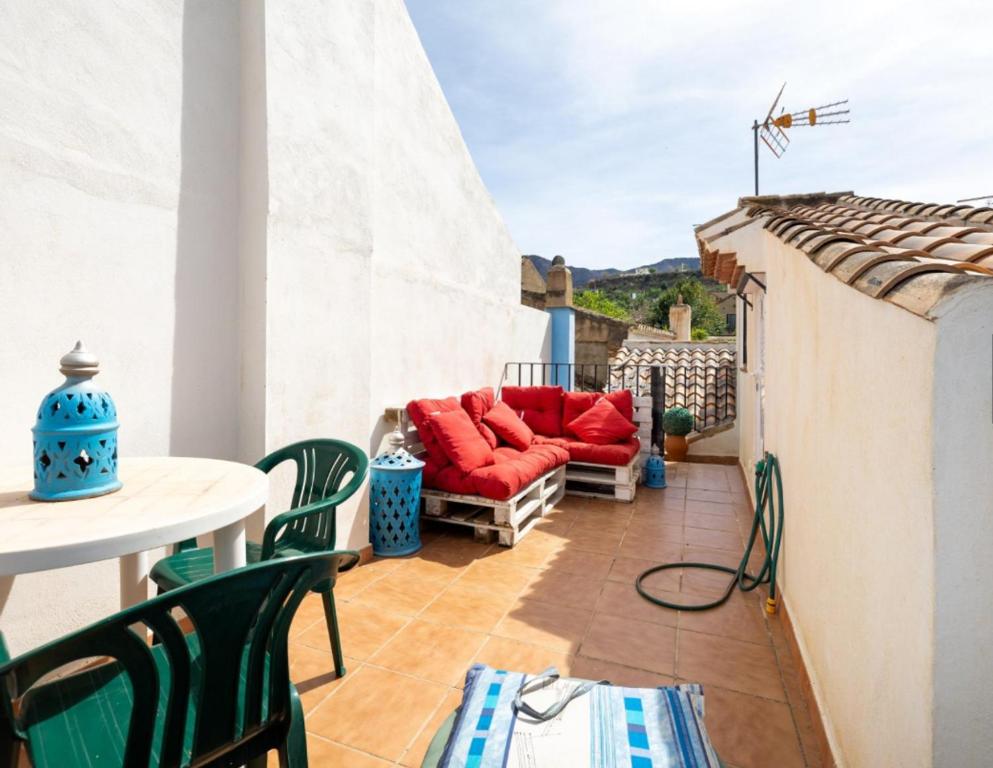 Posezení v ubytování Casita del Barranco lunar