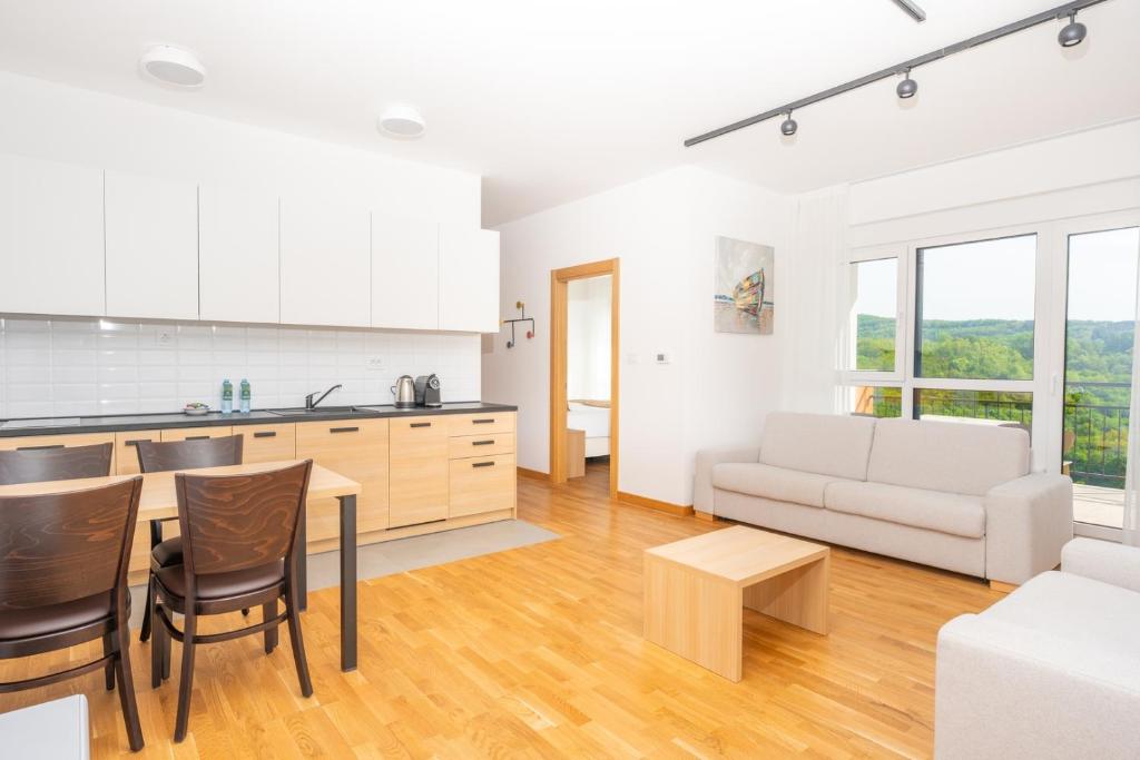Kuchyň nebo kuchyňský kout v ubytování Fruške Residences