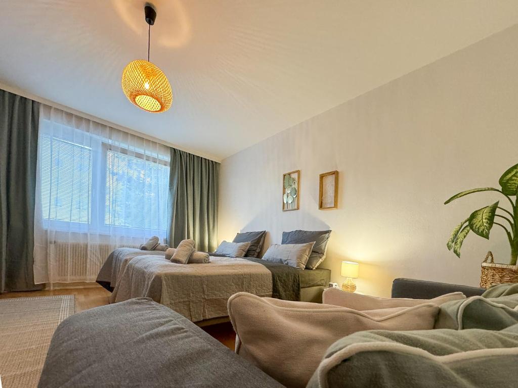 Posezení v ubytování revLIVING Kaiser Franz Septima Altstadt Apartment Baden