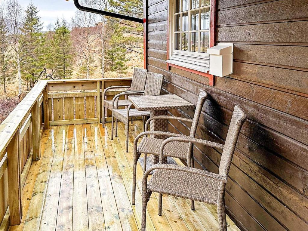 Μπαλκόνι ή βεράντα στο 4 person holiday home in Lysøysundet