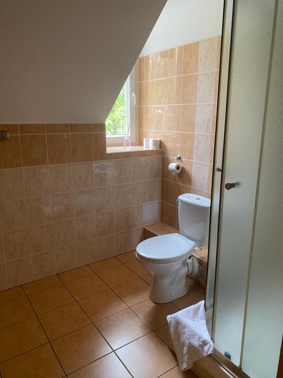Koupelna v ubytování Hotel Stará Ameryka