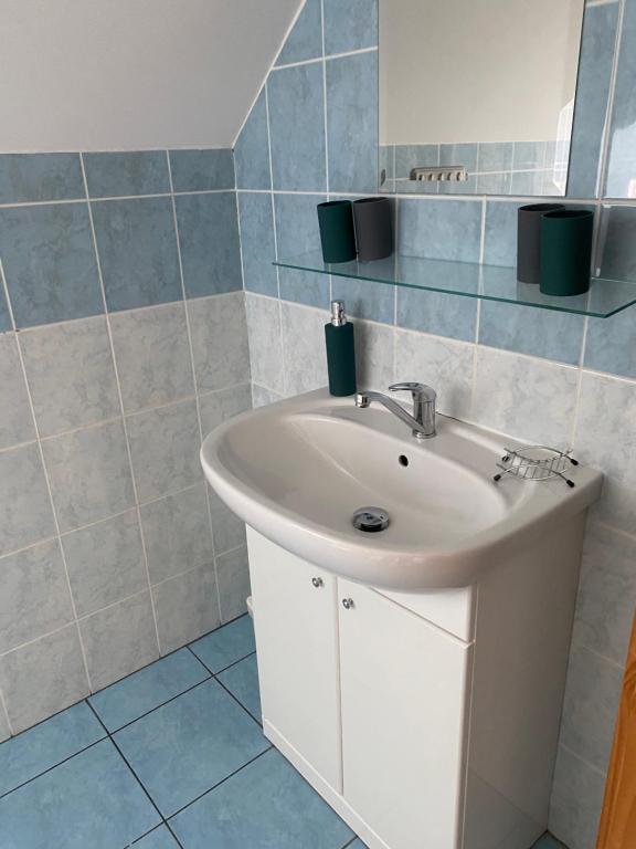 Koupelna v ubytování Hotel Stará Ameryka