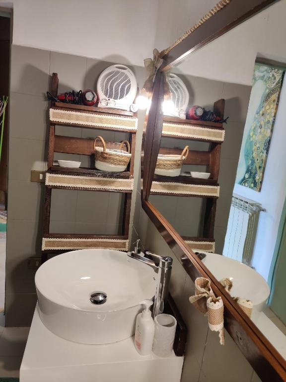 Koupelna v ubytování B&B LE GRETTE