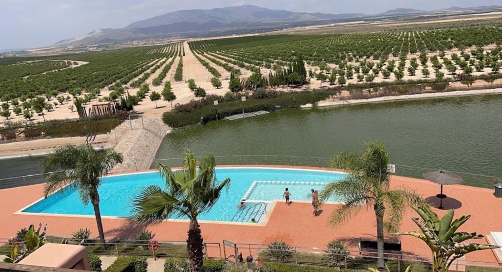 Pogled na bazen v nastanitvi Condado de Alhama Golf Resort in Murcia oz. v okolici