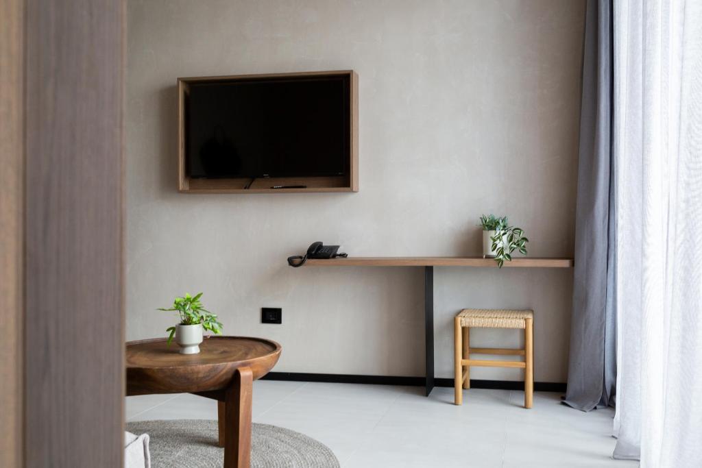 TV a/nebo společenská místnost v ubytování Radream Hotels & Spa