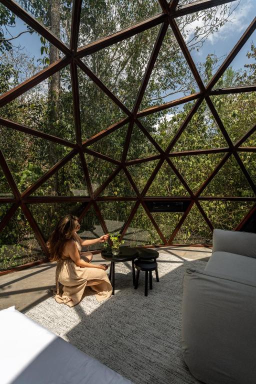 Balkón nebo terasa v ubytování Glass House