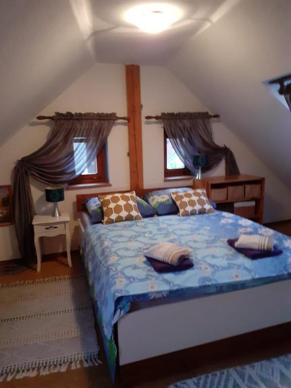 Postel nebo postele na pokoji v ubytování Atelier Spojovaci