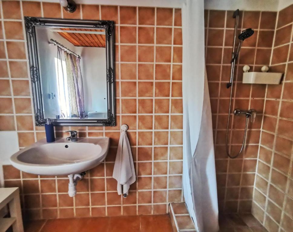 Koupelna v ubytování Vidéki Ház