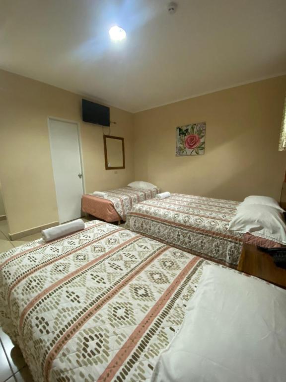 Postel nebo postele na pokoji v ubytování Hotel Residencial Panamericano